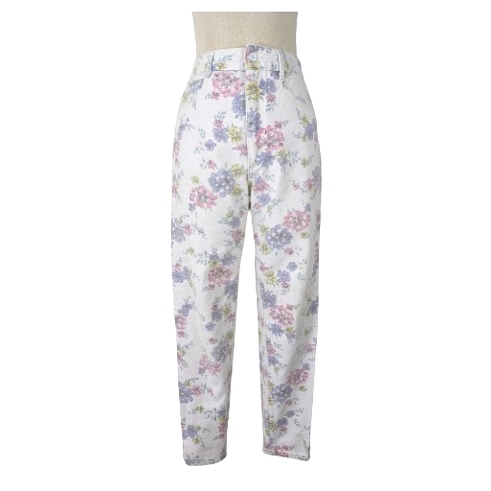vintage 80's floral jeans
